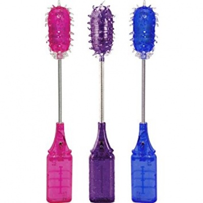 WIGGLE WAND BALA VIBRADORA CON MANGO FLEXIBLE 2 VELOCIDADES, FUNDA DE SILICONA C/TEXTURA