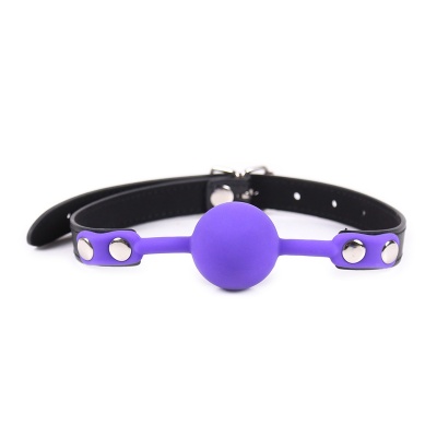 Mordaza Ball Gag Silicona Correa Piel Sintetica