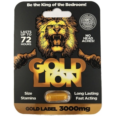 GOLD LION 3000MG. Capsula afrodisiaca Mejora tu sexualidad 1 capsula